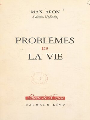 cover image of Problèmes de la vie